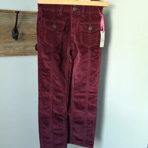 Justice Size 6 Cord Burgundy Pant